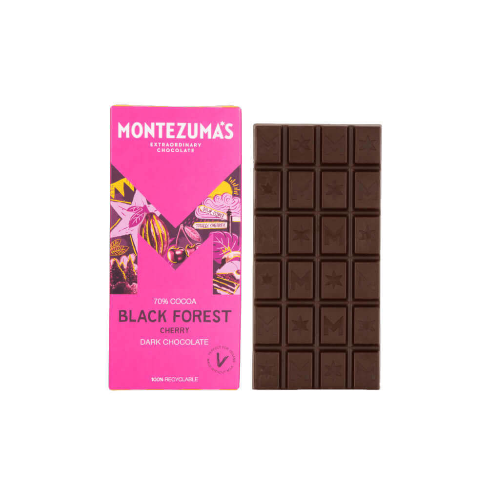 Montezuma's Black Forest Dark With Cherry 90g